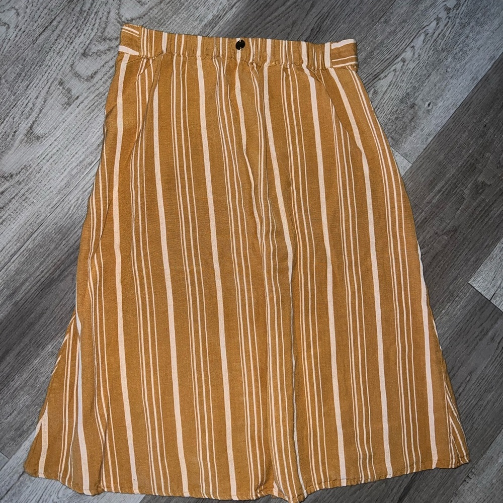 Rip Curl Sunchasers Linen Blend Stripe Midi Skirt… - image 5